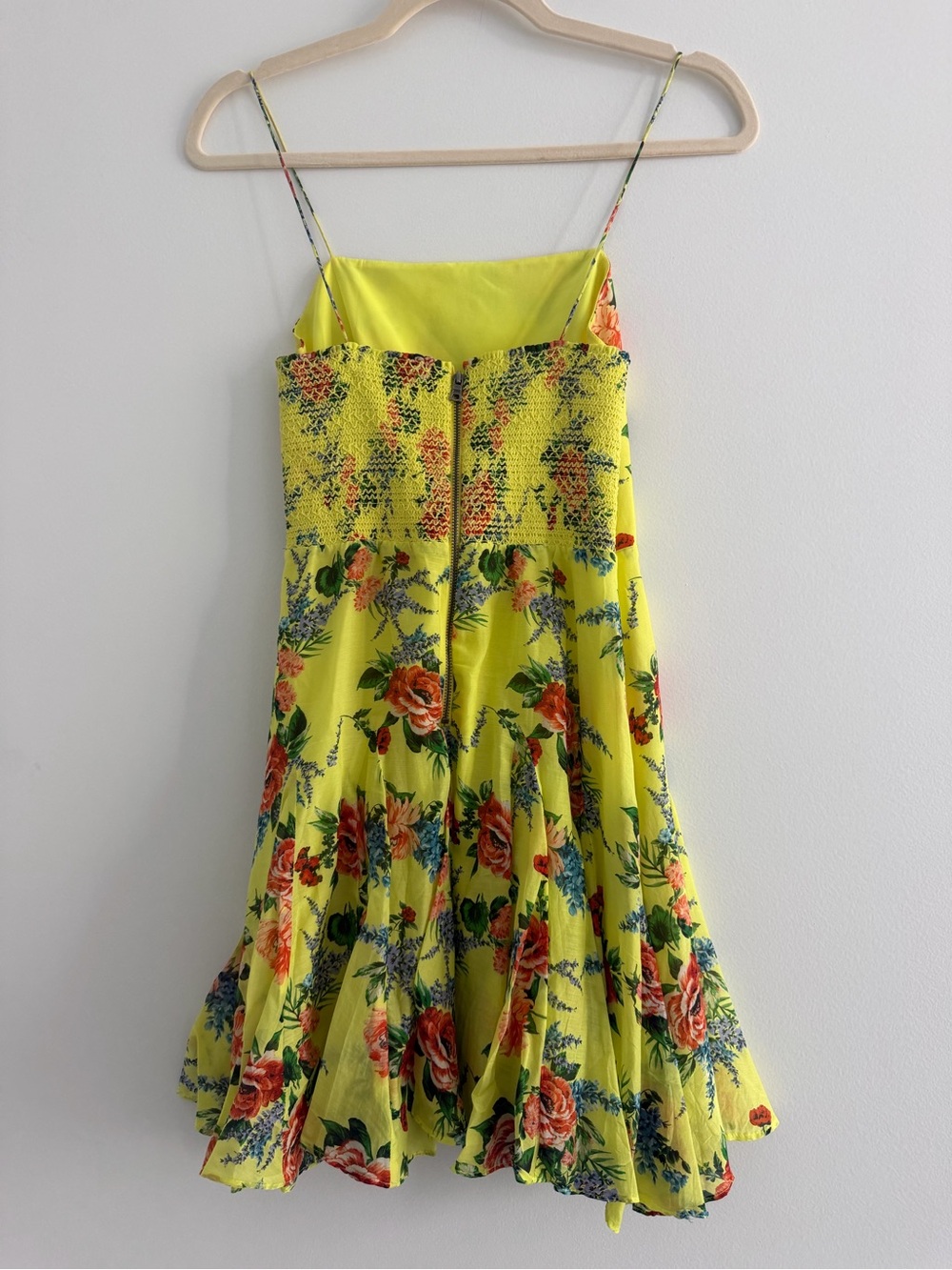 Alice + Olivia Yellow Floral Mini Dress - Picture 2 of 3